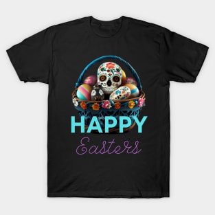 Happy Easters Dia De Los Muertos Style Mashup T-Shirt